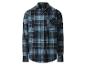 Blauw en zwart geruit flanellen overhemd