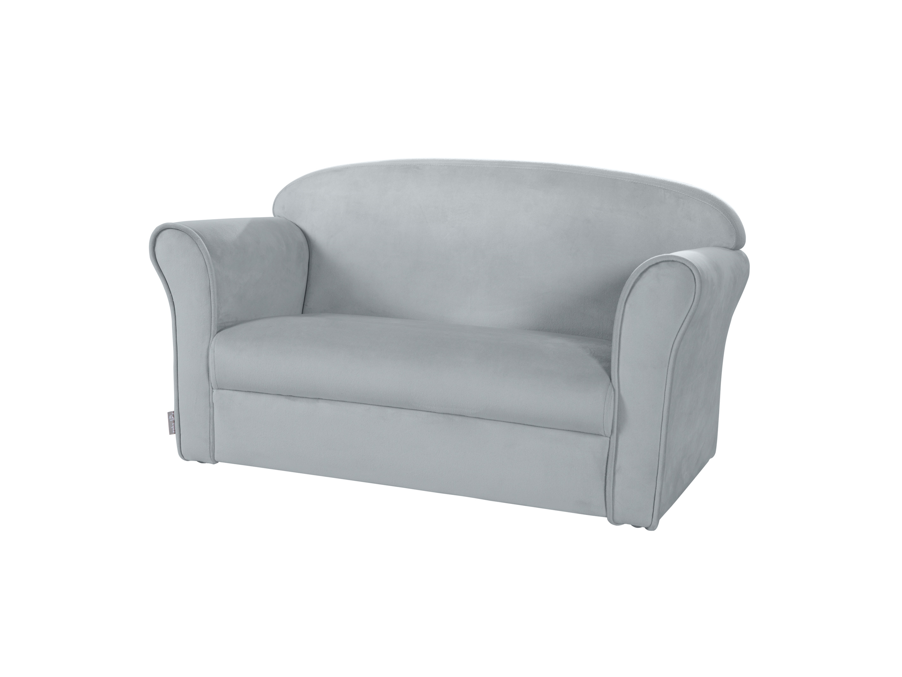 roba 2-zits bank voor kinderen (met armleuning, Grijs)