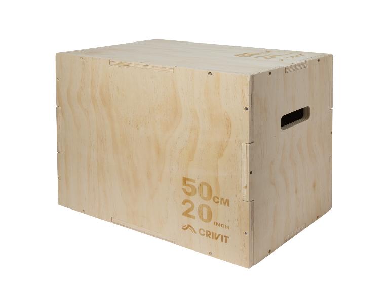 Houten plyobox met markeringen 50 cm en 20 inch