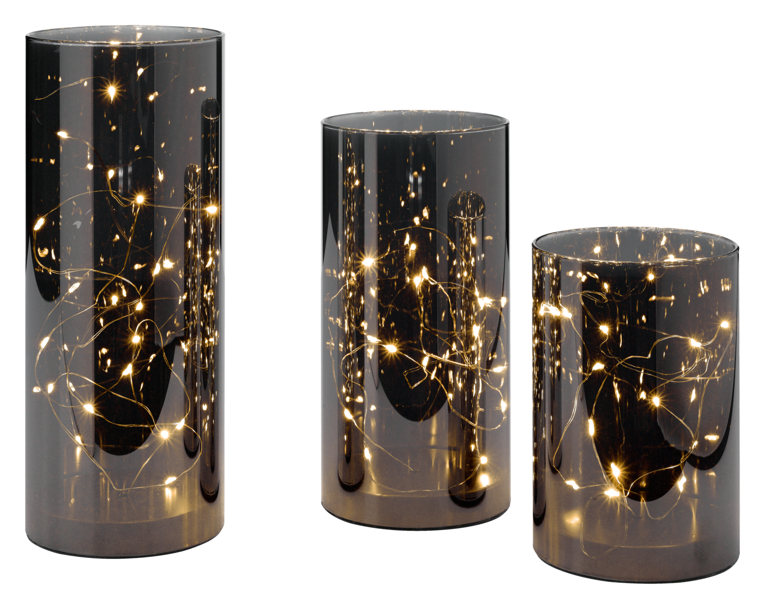 LIVARNO LED-windlichten of LED-decoratieballen, 3 stuks (Cilinder)