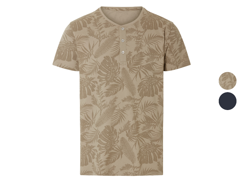 Herentrui met korte mouwen en tropische print.