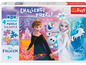 Een Trefl Frozen puzzel met Anna en Elsa, 272 stukjes in verschillende vormen.