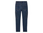 Donkerblauwe cargo jeans met elastische tailleband.
