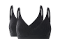 ESMARA® Geribde damesbralettes in een set van 2, zwart
