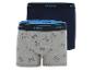 Twee boxershorts van Mexx, een grijs met een 'M' print en een donkerblauwe.