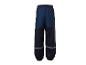 Donkerblauwe waterdichte kinderbroek met reflecterende strepen
