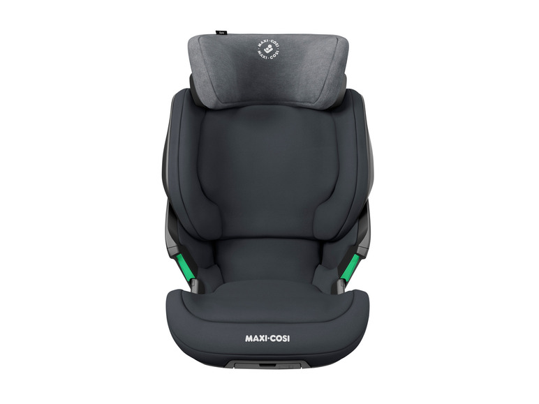 Een Maxi-Cosi autostoel in grijs en donkerblauw.
