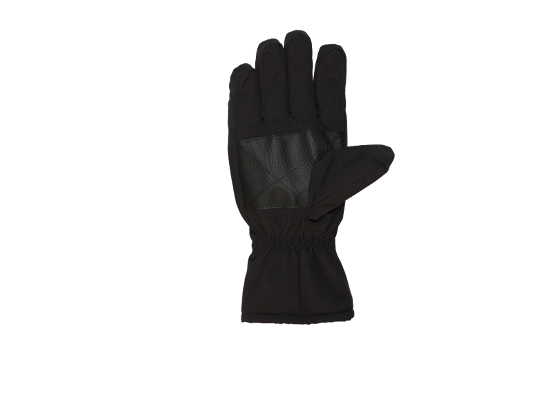 Zwarte handschoen met antislip handpalm.