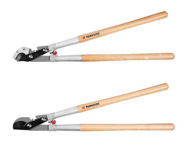 PARKSIDE® snoeischaren met houten handvatten: aambeeld- en bypass-type.