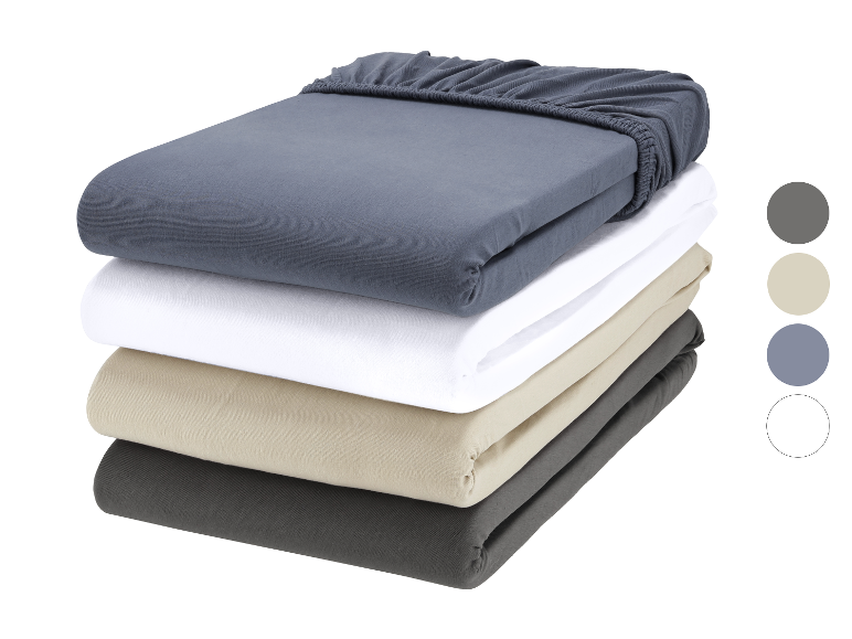 Set jersey lakens in vier kleuren.