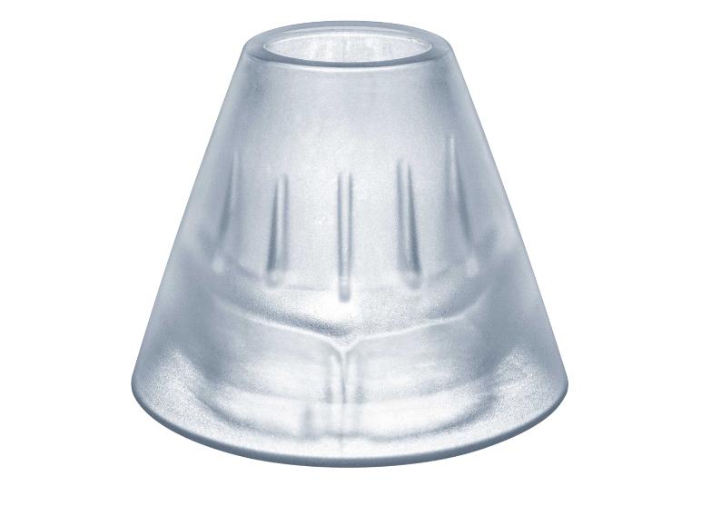 Transparant conisch mondstuk voor een stofzuiger of schoonheidsapparaat.