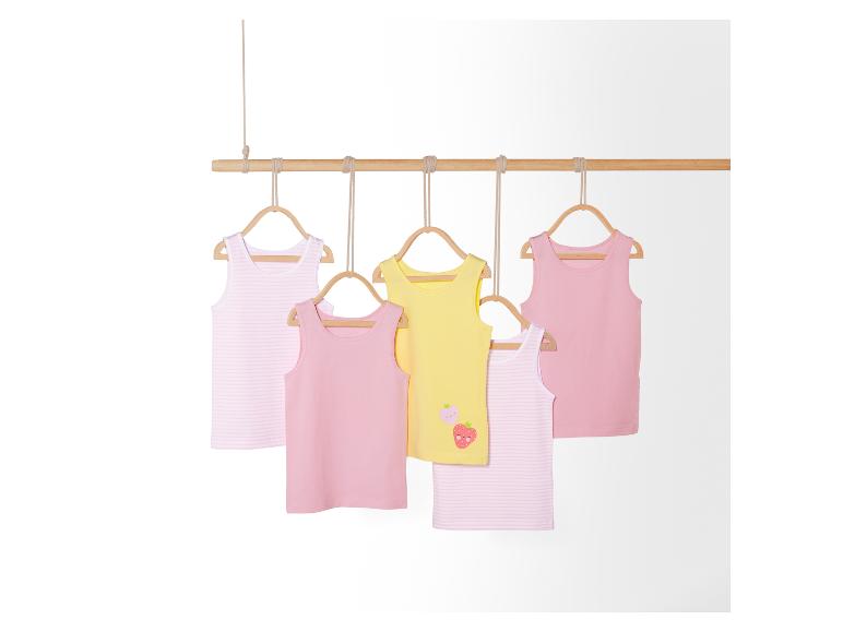 Kindertopjes: roze, geel, gestreept.