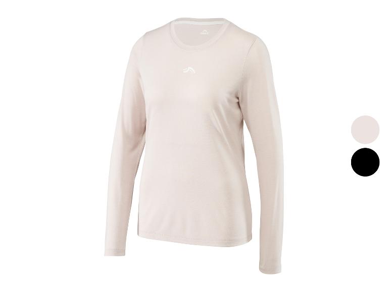 Crivit dames longsleeve in lichtbeige met logo