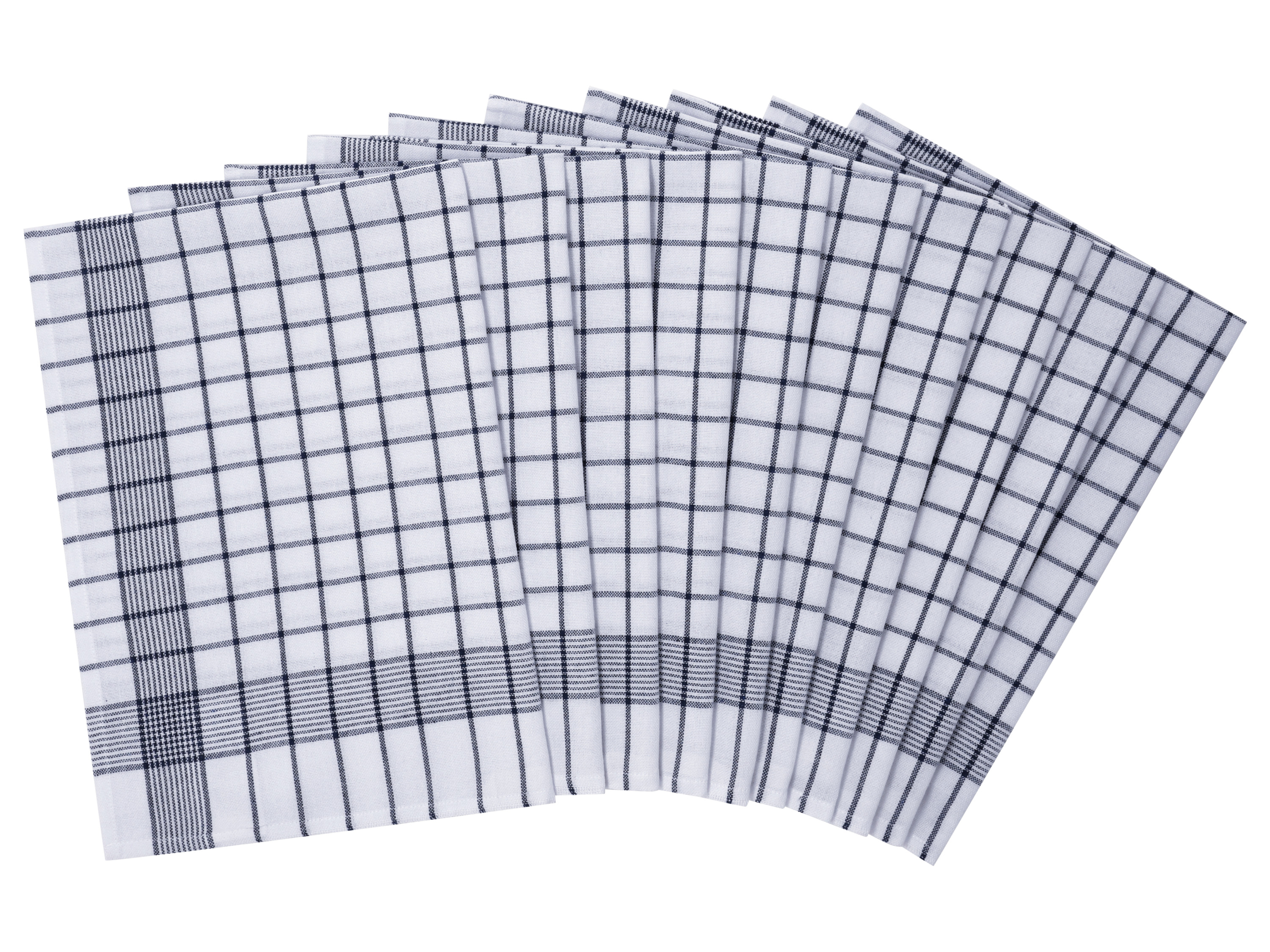 W5 Set van 10 theedoeken 50 x 70 cm (Blauw)