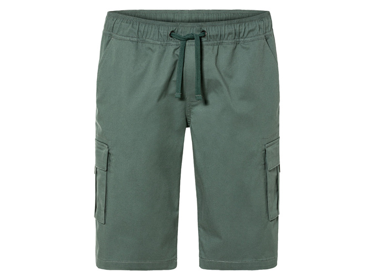 Groene cargo shorts met trekkoord.