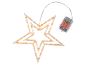 LED-lichtster met batterijen, ideaal voor kerstdecoraties.