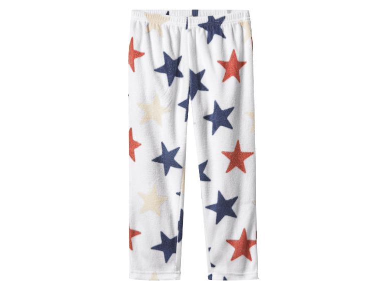 Witte broek met sterrenprint in rood, blauw en beige