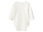 Effen wit babyrompertje met lange mouwen