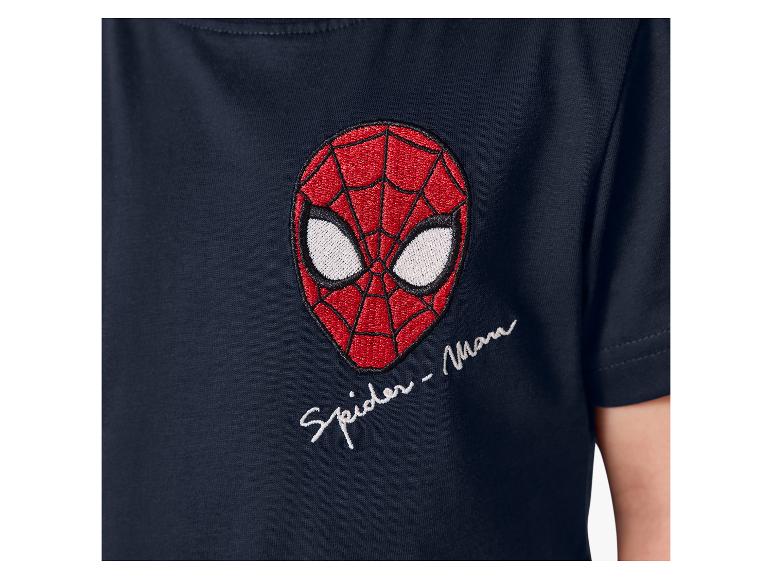 Kindershirt met geborduurd Spider-Man masker en tekst