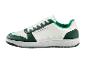 Witte en groene Parkside sneakers met witte veters en een wit Parkside-label aan de zijkant.