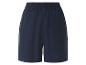 Donkerblauwe shorts met elastische tailleband.