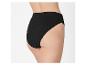 Zwarte, geribbelde high-waist slip voor dames, achteraanzicht