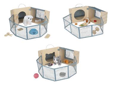 Houten speelset met pluche dieren