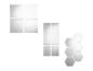 Diverse geometrische spiegels, inclusief vierkante en zeshoekige vormen