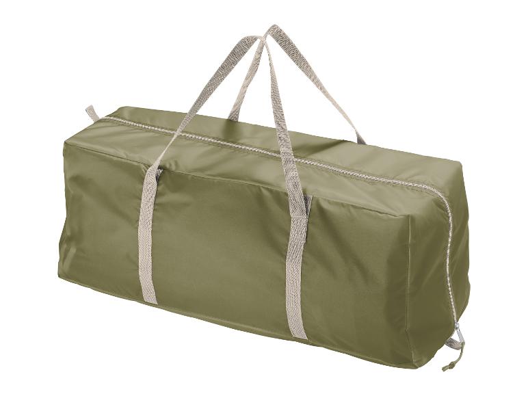 Groene transporttas met handvatten en ritssluiting