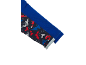 Twee shirts met lange mouwen, één blauw en één donkerblauw met vossen- en bergpatroon.