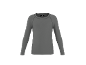 Grijs T-shirt met lange mouwen, raglannaden en ronde hals