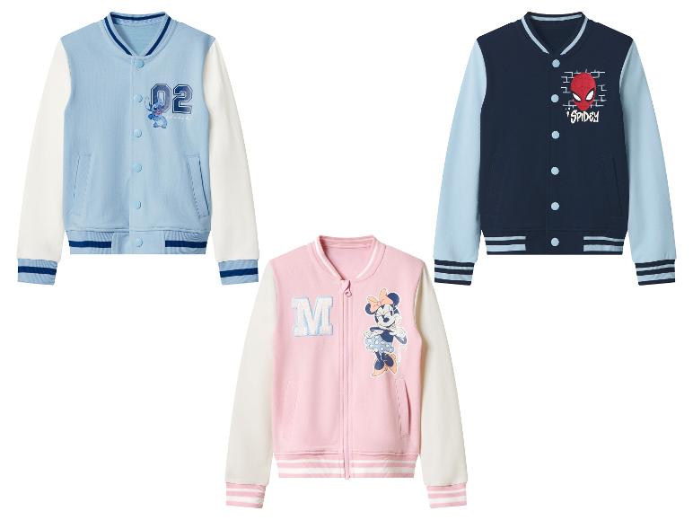 Kinder varsity jassen met cartoonfigurenprints