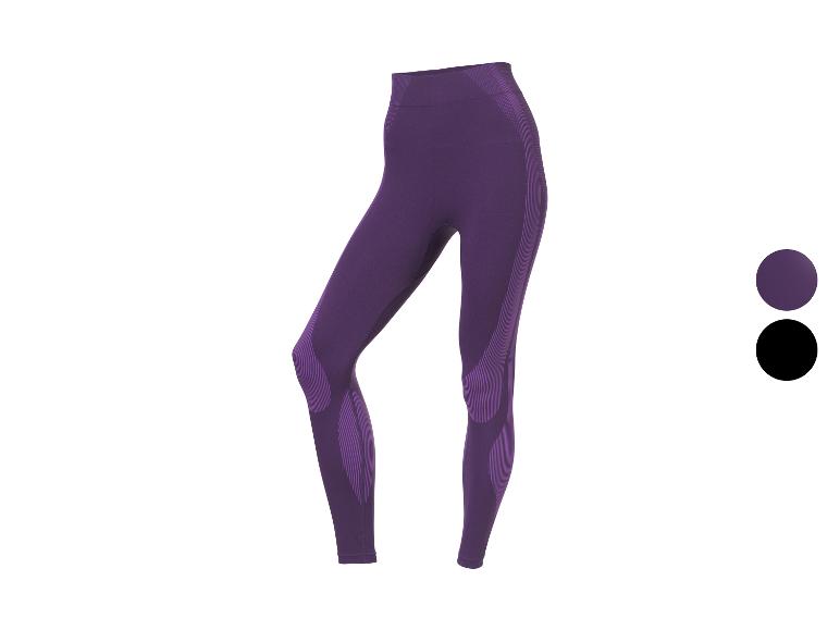 Paarse sportlegging met getextureerde details en kleuropties.