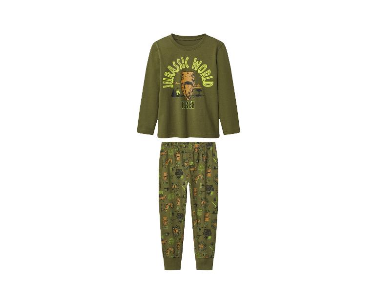 Khakikleurige Jurassic World T-Rex kinderpyjama.