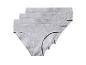 Drie paar grijze katoenen slips
