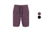 Heren paarse melange sportshorts met zwart trekkoord