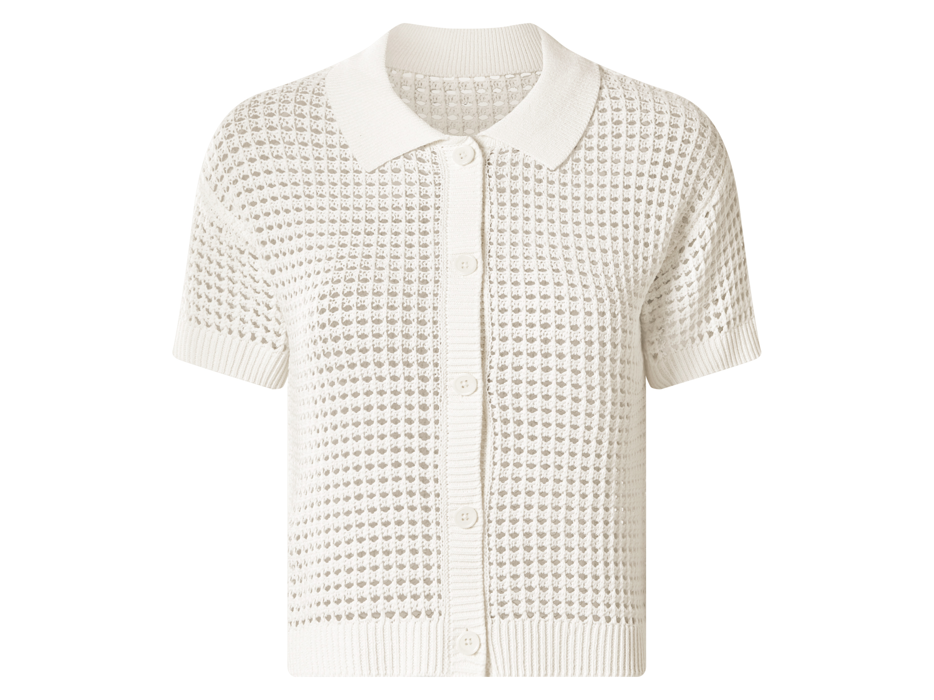 ESMARA Dames ajour-cardigan (Wit, S (36/38))