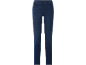Donkerblauwe skinny jeans voor dames met elastische tailleband.