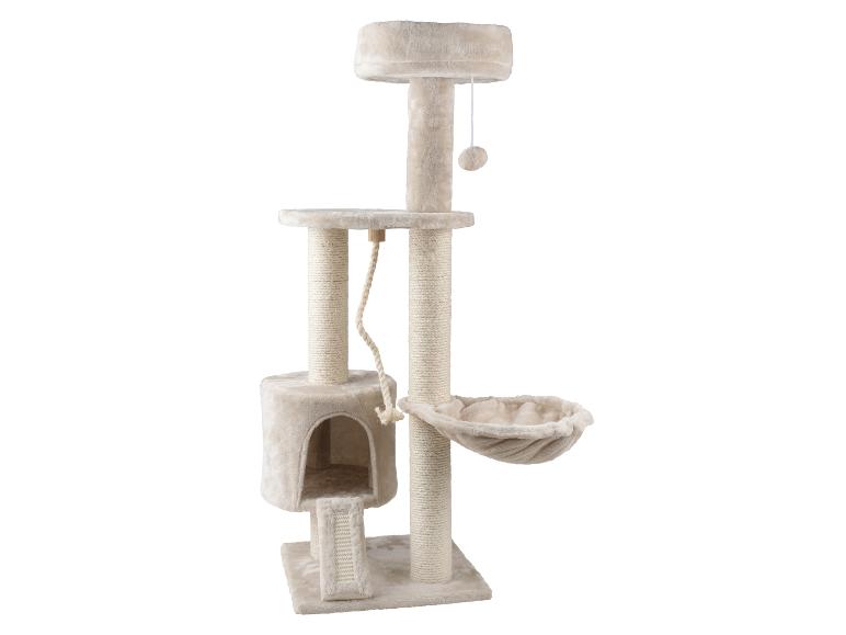 Kattenboom met hangmat en krabpaal.