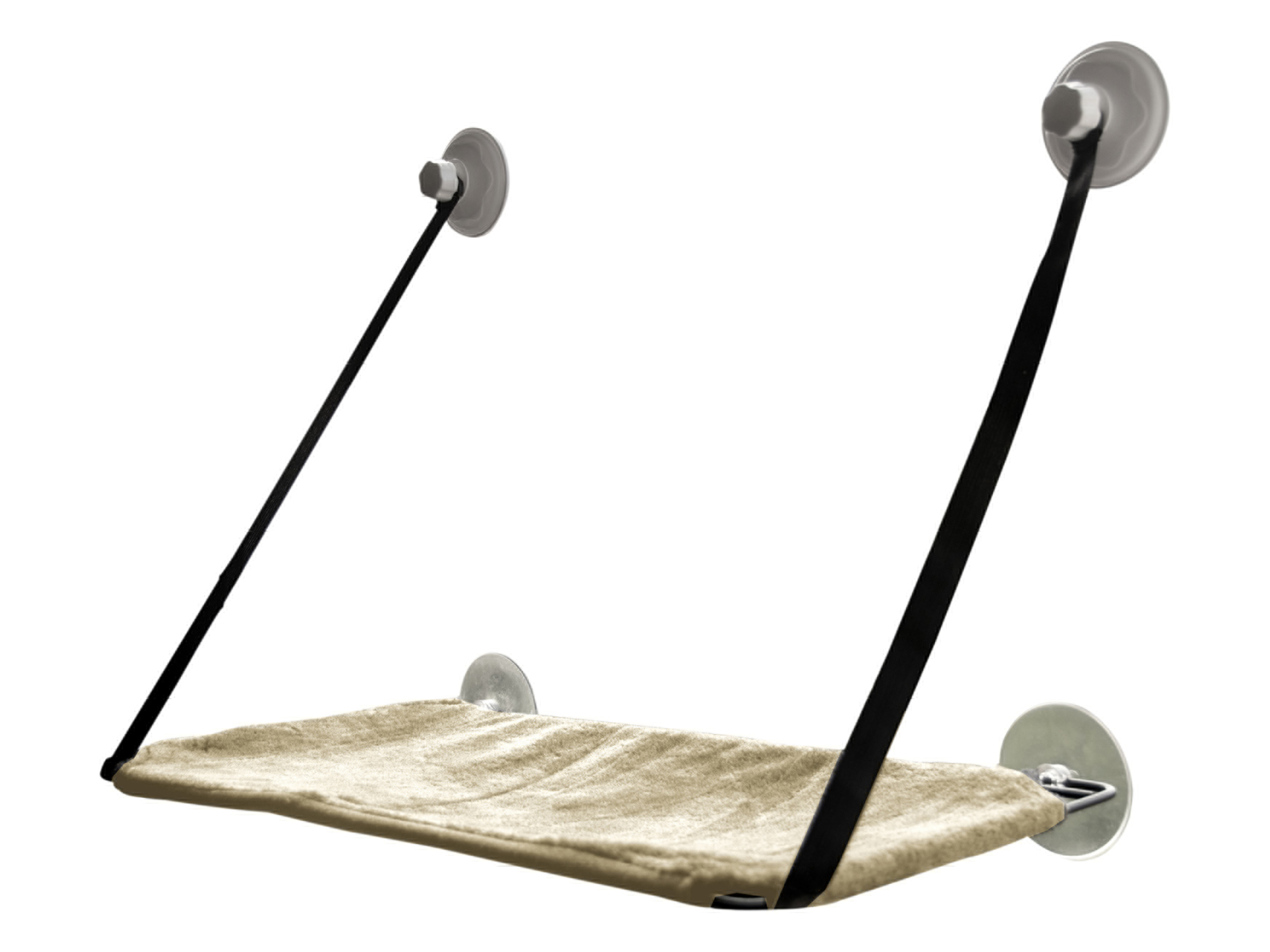 KARLIE Kattenhangmat voor aan het raam, 59 x 32 cm (Beige)