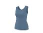 Dames blauwe geribbelde tanktop