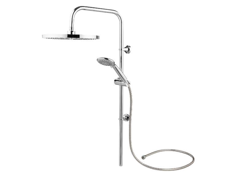 Chromen doucheset met regendouche en handdouche