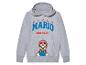 Grijze Super Mario hoodie.