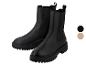 Zwarte leren Chelsea boots met dikke zool