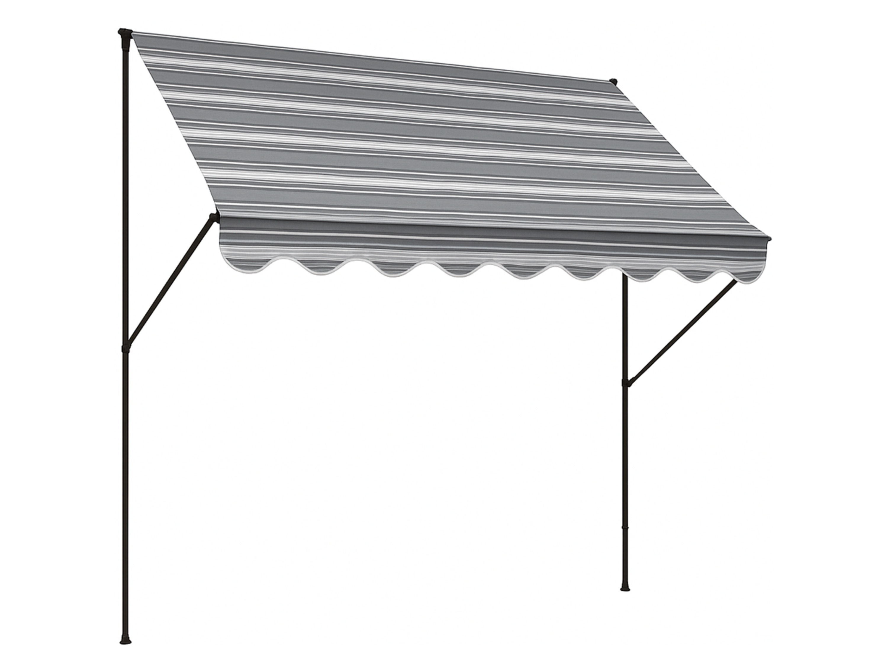 Angerer Klemluifel (grijs-crème gestreept, 300 cm breit)