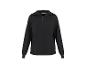Zwart sweatshirt met lange mouwen, halve rits en hoge kraag
