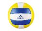 Crivit volleybal, geel, blauw en wit.