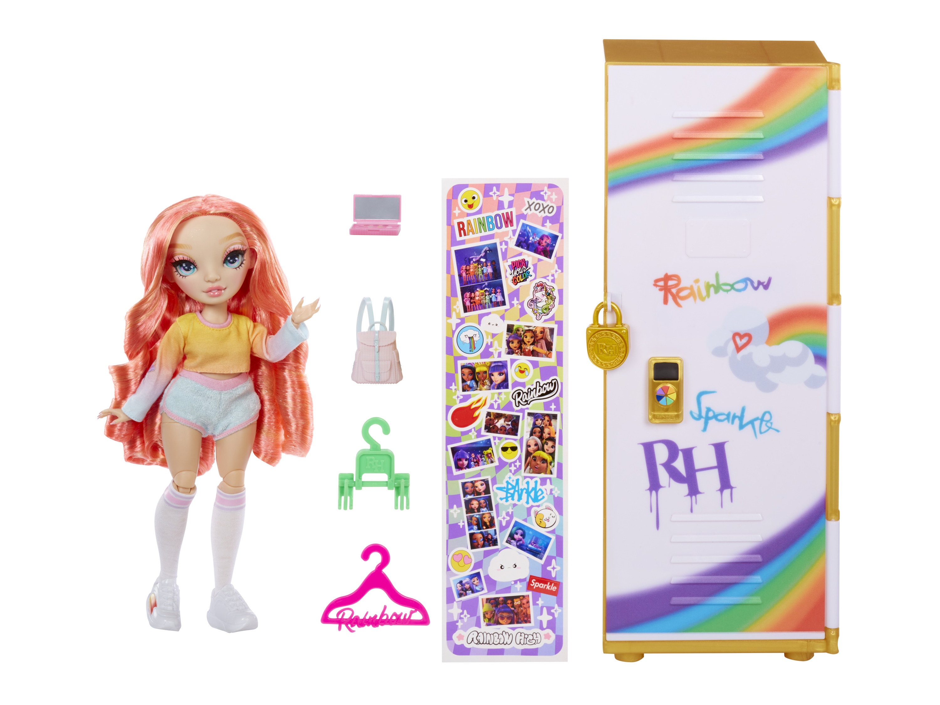 Rainbow High Speelset met pop en kluisje