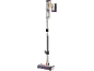 Draadloze steelstofzuiger in wit en koper met de opschriften 'DETECT PRO' en 'QUADCLEAN'.