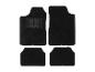 Vier zwarte autovloermatten